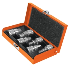JUEGO DE 6 DADOS PUNTA HEXAGONALES ENCASTRE 1/2″ MM TRUPER